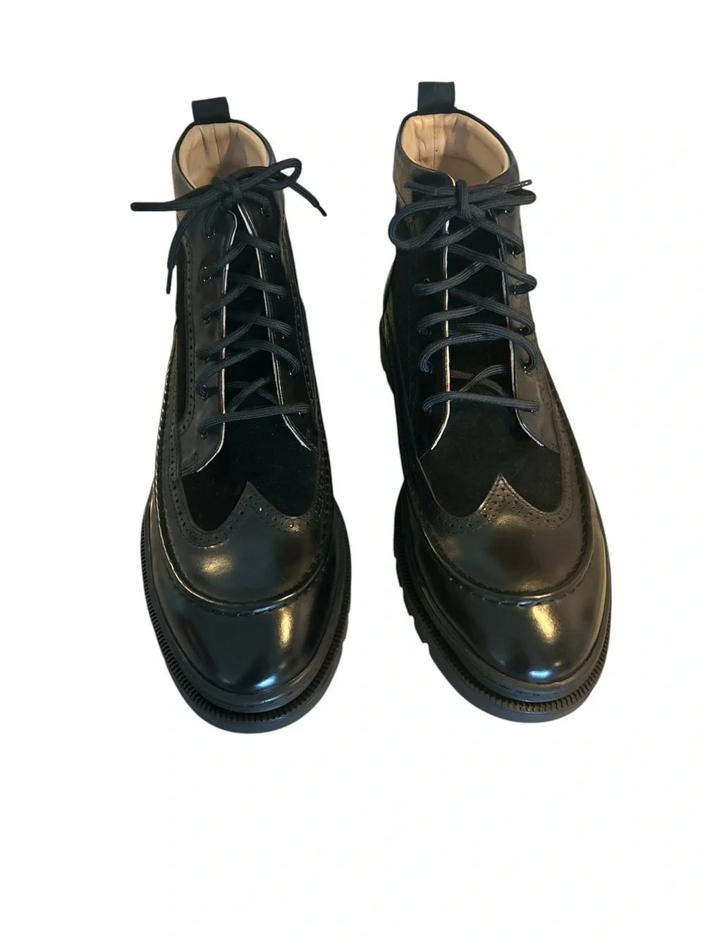 Black Men's Wingtip Taft 365 Lace-Up Boots size 11 New in box